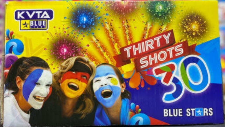 30 shot multi colour
